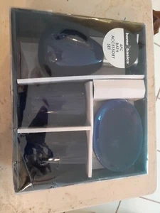 Set bagno in ceramica 4 pezzi (navy), di base per casa | design contemporaneo - Foto 1 di 5