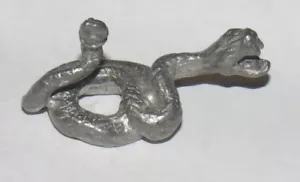 Serpente a sonagli sibilante peltro vintage - Foto 1 di 3