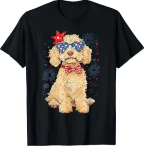 Goldendoodle 4th of July Patriotic Golden Doodle Hund Damen T-Shirt - Bild 1 von 2