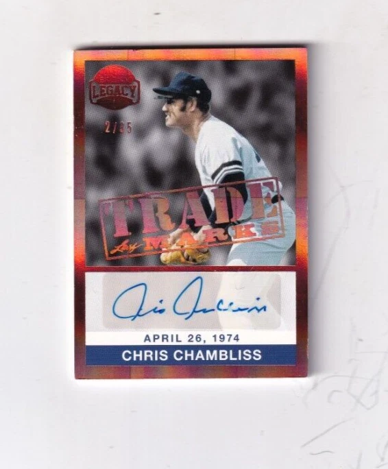 2024 CHRIS CHAMBLISS LEAF BRONX LEGACY AUTO/AUTOGRAPH  21/35  NEW YORK YANKEES - Image 1 of 2