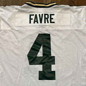 Brett Favre Green Bay Packers jersey mens size large adidas white vtg