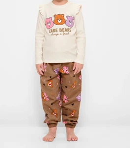 Girls size 3 CARE BEARS rib knit top flannel pant pyjamas Target NEW - Picture 1 of 6