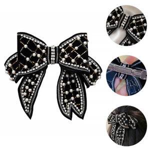  Bow Clip Fabric Miss Large Barrette Pearl Hair Clips Barrettes for Women