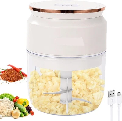 Elektrisch Multi Gemüse zerkleinerer Knoblauchhacker Obst Zwiebelschneider 300ml - Bild 1 von 4