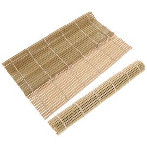  Estera enrollable de sushi 2 piezas: rodillo de sushi de bambú para hacer rollos Nori - Imagen 1 de 20