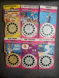 (6) View Master 3D Rollen Lot klassische Cartoons Popeye, The Flintstones, Bugs Bunny - Bild 1 von 1