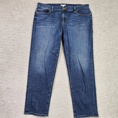 Eileen Fisher Jeans Womens Sz 14 Blue Denim Straight Leg Organic Cotton Stretch - Image 1 of 4