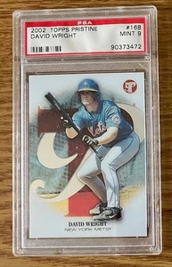 2002 TOPPS PRISTINE    Refractor"  168- David Wright  Pr: /799.   PSA 9 - Picture 1 of 2