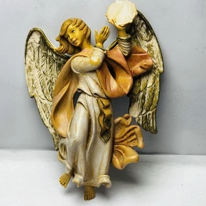Angel Archangel Gabriel Italy Wall Hanging Resin Plaque Tamborine 8" - Picture 1 of 12