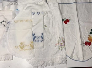 🌹Vintage Lot Of 5 Half Aprons. - Picture 1 of 9