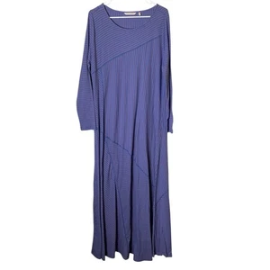 Soft Surroundings Ribbed Ryley Maxi Dress Size XL Slimming Stripes Soft Colorful - Picture 1 of 8