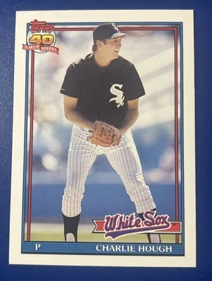 1991 Topps negociado béisbol Charlie Hough Chicago White Sox #56T Foto 1 de 2