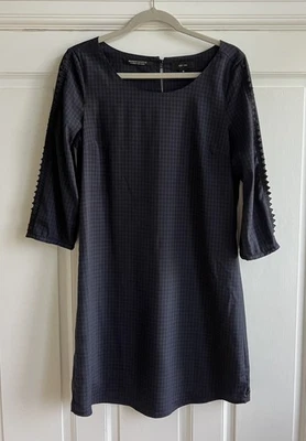 Платье цельнокроеное Maison Scotch Scotch & Soda темно-синее/черное Houndstooth C'est Chic размер 2 - Изображение 1 из 4