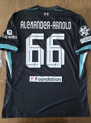 2024/25 NIKE LIVERPOOL FC #66 ALEXANDER ARNOLD UCL CHAMPIONS AWAY JERSEY - Image 1 of 4