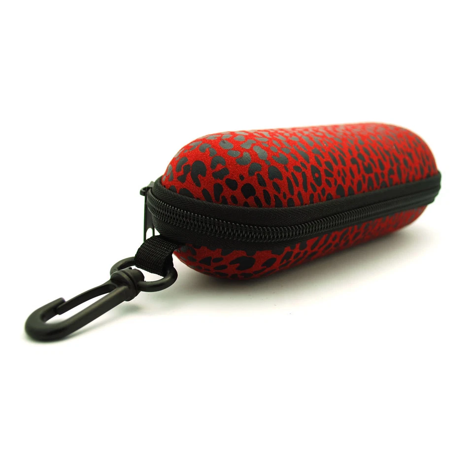 Estuche con cremallera estampado de leopardo con cierre de plástico para gafas de sol o anteojos Foto 1 de 1
