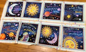 8 Quiltblöcke "Stay Wild Moon Child" von Debi Hron, Henry Glass, Baumwolle, 12/10 - Bild 1 von 11