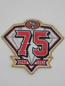 San Francisco 49ers 75th Year Anniversary 4" Embroidered Patch. Fast Shipping - Picture 1 of 3