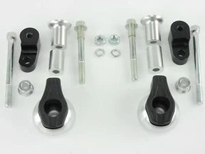 CNC Alu Sturzpads passend für Kawasaki Z750 2007-2012 silber - Bild 1 von 2