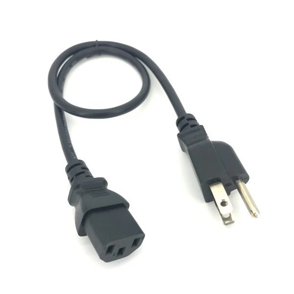 2FT Universal 3 Prong AC Power Cord Cable 18 AWG for Computer Printer Monitor TV - Image 1 of 1