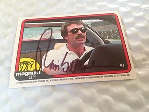 Tom Selleck AUTOGRAPHED ON CARD 1982 Donruss Magnum PI Card #51 w/COA VERY RARE - Bild 1 von 3