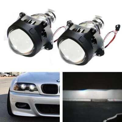 2x 3.0" H1 Bi-Xenon Projector Lens For Custom Headlights HID Conversion Retrofit - Image 1 of 4