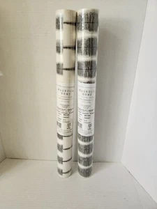 Double Rolls Joanna Gaines Magnolia Home Prepasted Wallpaper Washable Black Tan - Picture 1 of 6
