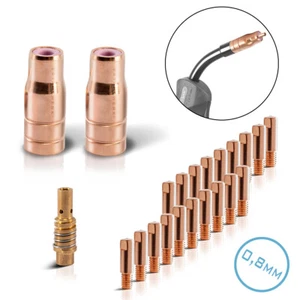 STAHLWERK FLUX Verschleißteile Set 23-tlg AK15/MB15 AK14/MB14 0,8 mm - Bild 1 von 5