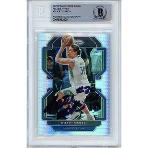 2022 Hyper Prizm WNBA #28 Katie Smith Signed Card AUTO Beckett Slabbed MN Lynx - Picture 1 of 5