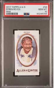 2017 Allen & Ginter 58 Efren Reyes Mini Rookie Card RC PSA 10 Gem Mint POP4 GOAT - Picture 1 of 2