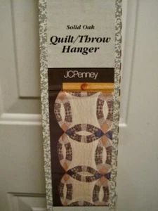 JCP SOLID OAK 50" QUILT~TAPESTRY~RUG HANGER~COMPRESSION~KNOBS~NEW - Picture 1 of 5