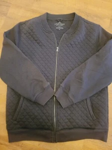 MENS EASY BOMBER JACKET LARGE DARK GREY - Picture 1 of 6