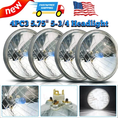 4pcs 5.75" 5-3/4 inch Classic Headlights Hi/Lo Beam for Ford Thunderbird Torino - Image 1 of 4