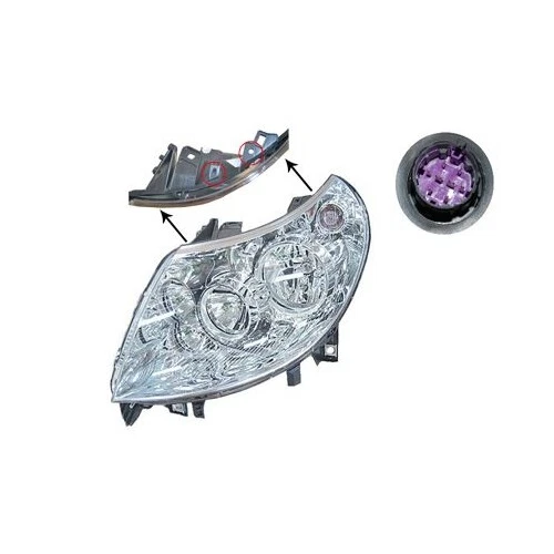 Hauptscheinwerfer VAN WEZEL 1651963 für FIAT CITROËN/PEUGEOT, links - Bild 1 von 1