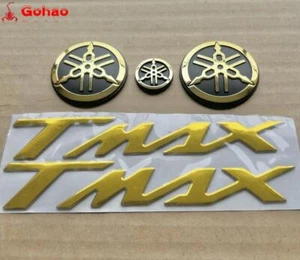 GOLD KIT 2 RESIN TMAX STICKERS WRITTEN + 3 FORKS BADGE 3D FOR TMAX - Imagen 1 de 3
