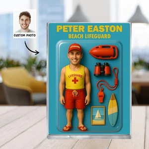Regalo salvavidas papá - Bloque de fotos personalizado - Día del padre - Amante del surf - Regalo héroe - Imagen 1 de 4