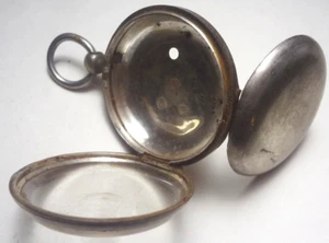 Rarität datiert 1841 LONDON STERLINGSILBER Schlüsselaufzug OPEN FACE TASCHENUHR NUR GEHÄUSE - Bild 1 von 11