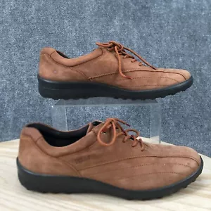 Hotter Oxford Womens 9.5 Brown Tone Laced Up Round Toe Casual Comfort Leather - Picture 1 of 16