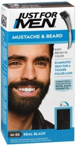 Just For Men Mustache & Beard (M-55) Brush-In Color Base - Real Black - Picture 1 of 1
