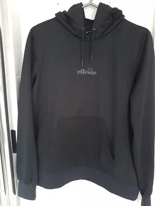 Ellesse Womens Pullover Long Sleeve Black Hoodie Size UK 8 - Picture 1 of 10