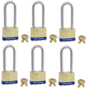 Master Lock Brass 2KALJ Keyed Alike 2246 Lot 6 LIQUIDATION CLOSEOUT ON SALE - Picture 1 of 4