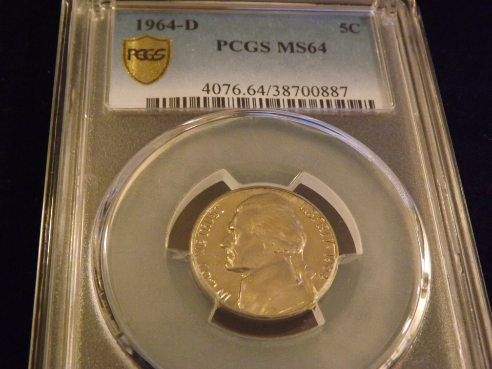 Níquel 1964-D graduación profesional MS 65 Foto 1 de 2