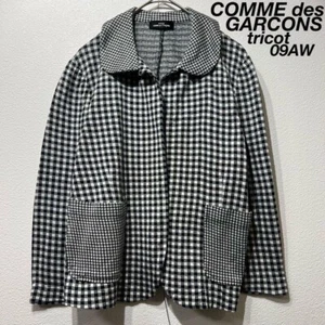 tricot COMME des GARCONS 09AW Round collar check design jacket - Picture 1 of 10