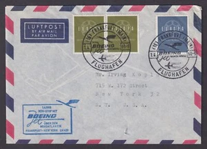 Germany 1960 Air Mail Cover to New York USA LH 420 - Picture 1 of 3