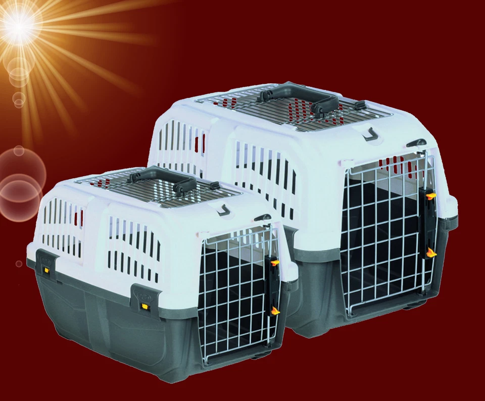 Hunde Katze Nager ❤️ TRANSPORTBOX DOPPEL ÖFFNUNG ❤️  Reise Auto Kennel - Bild 1 von 1