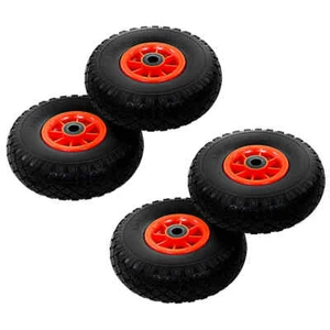NNEVL Sack Truck Wheels 4 pcs Solid PU 3.00-4 - Picture 1 of 5
