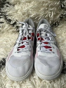 Size 9.5 - Nike Kyrie Flytrap 5 White University Red - Picture 1 of 9