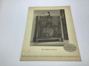 ORIGINAL -- Stromberg Carlson - Deco Radio paper -- #240-S CONSOLE - Picture 1 of 2
