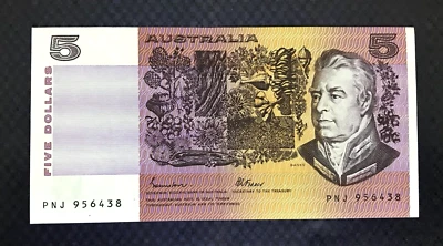 1991 AUSTRALIA - 5 DOLLARS - P#44 - XF - MB10 - Image 1 of 2