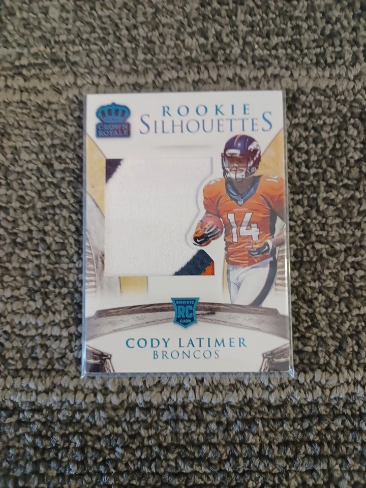 2014 Panini Crown Royale Cody Latimer Jersey Card Broncos 27/49 - Image 1 of 2