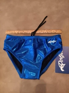 Speedo Diving Brief Swim Suit, Shiny Blue, Mens Size 28. - Imagen 1 de 7